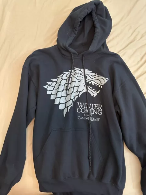 HBO Game of Thrones Hoodie Sweatshirt Medium Stark Winter is Coming