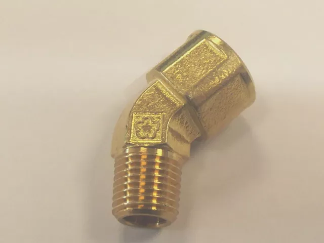 45 Degree Elbow Male Female Brass Bsp Threads,Obtuse Elbow 45o bsp in Brass