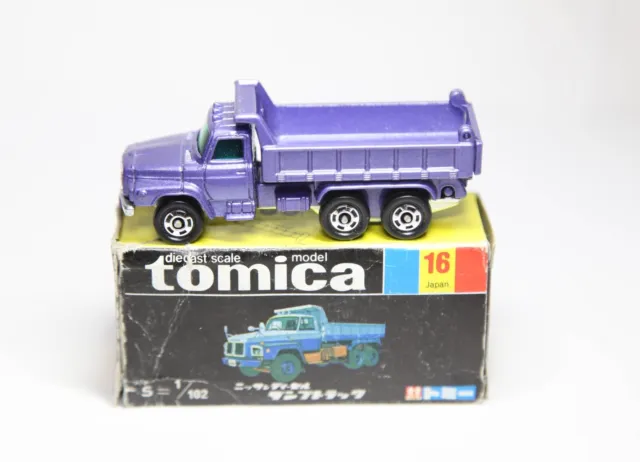 Tomica Vintage No 16 Nissan Diesel Dump Truck In Original Box - RARE 2