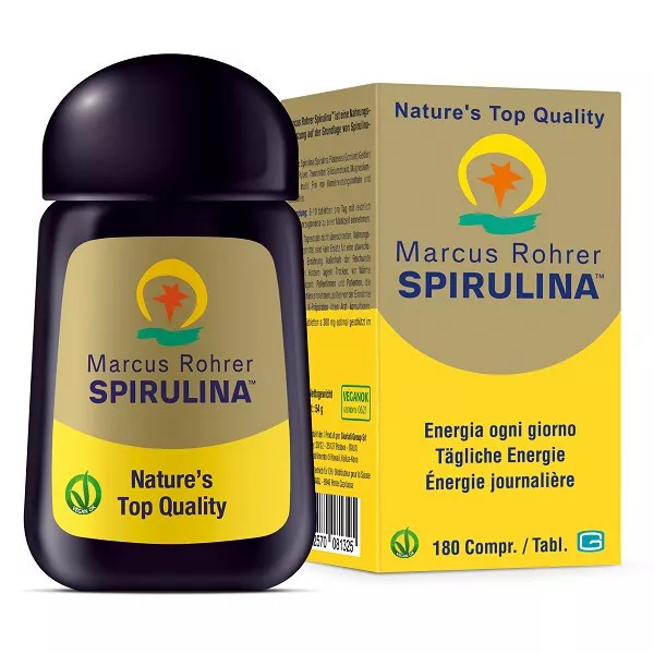 Marcus Rohrer Alga Spirulina 180 Compresse - sostegno ricostituente energia