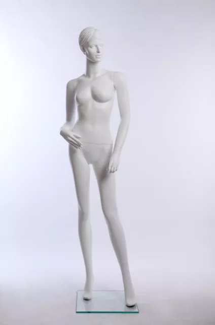 Femenino Maniquí Abstracto Blanco EH12-6 Mate de Pie Elegante Mujer Nuevo