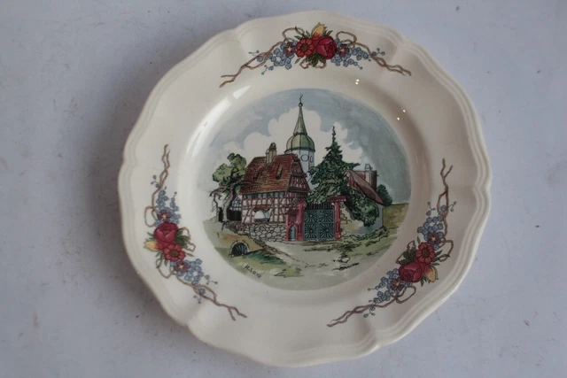 Assiette faïence Sarreguemines Obernai (56821)