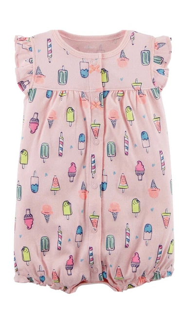 Carter’s Baby Girl Snap Up One Piece Romper Bodysuit Size 6 Months NWT