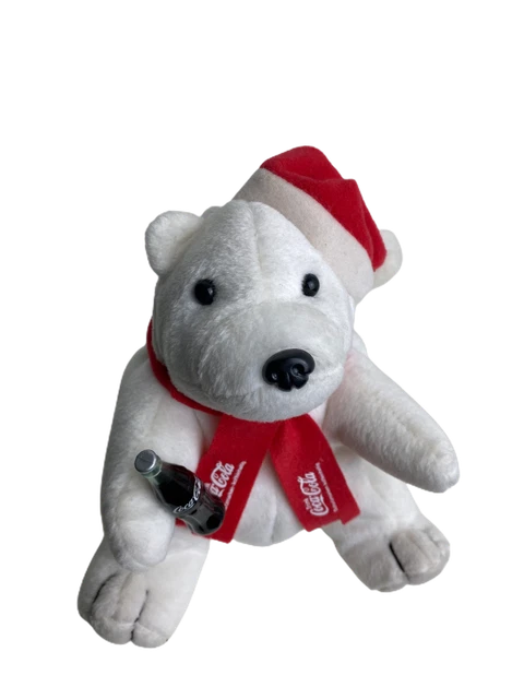 Coca Cola Eisbär mit Schal und Flasche Plüschtier Kuscheltier Stofftier ca 17cm