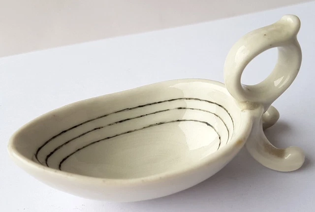 Raro Porcelana Medikamenten- Einnahme- Cuchara, Um 1880-1900 L564