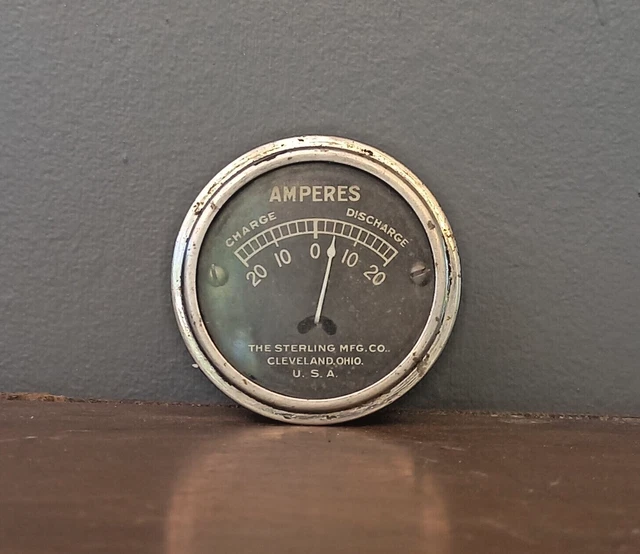 STERLING MFG CO Vintage Car Ampere Gauge Ammeter Classic Car Truck ...