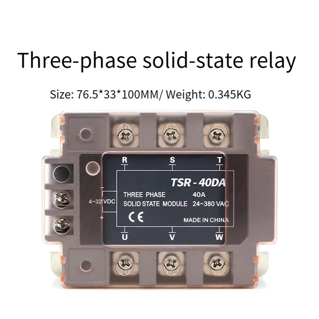 Relè A Stato Solido SSR-40VA 40A Keens - Modulo Di Controllo AC Per Macchinari Industriali 24-480V