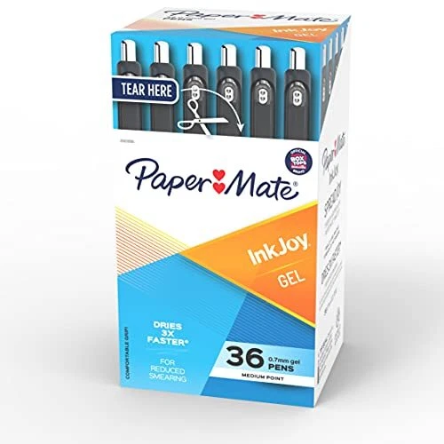 InkJoy Gel Pens, Medium Point (0.7mm), Black, 36 Count