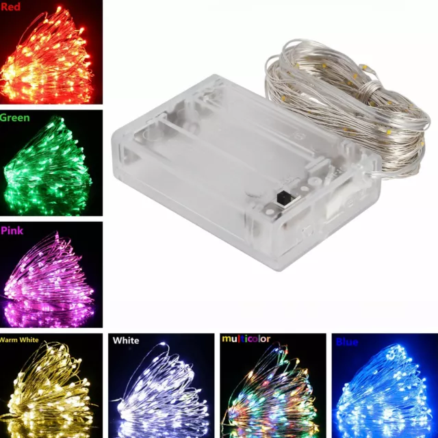 Battery USB LED String Copper Wire Fairy Lights 12V Xmas Party Fairy Decor Lamp
