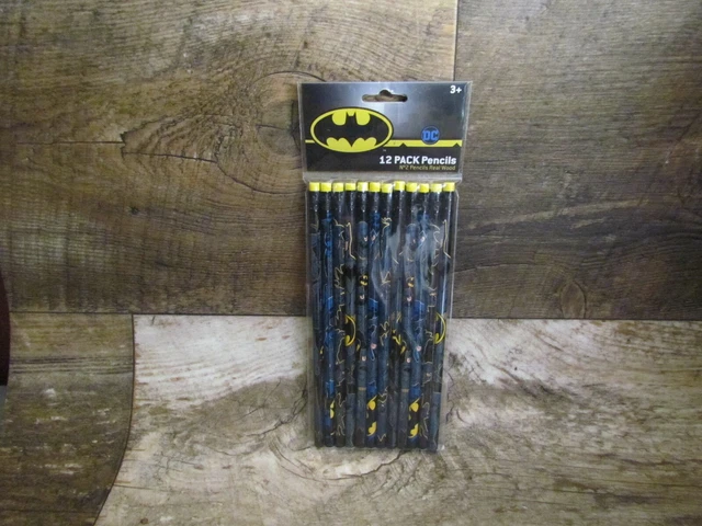Batman DC Cumpleaños Fiesta Suministros Favores Bolsa Relleno No.2 Lápices Escolares Paquete de 12