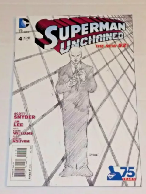 💎DC Superman Unchained #4 Jim Lee 1:300 Sketch/Black & White variant! RARE! NM+ 💎DC Superman Unchained #4 Jim Lee 1:300 Sketch/Black & White variant! RARE! NM+