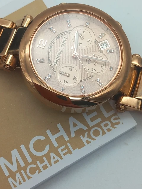 Michael Kors MK5277 Ladies Watch Rose Gold Used Parker Chronograph Refurbished
