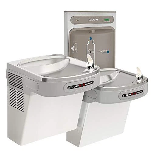Elkay EZH2O Bottle Filling Station with Bi-Level ADA Cooler Dual Hands Free A...