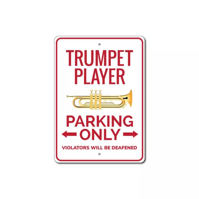 Trumpet Player Parking Sign, Trumpet Player, Trumpet Player Aluminum Metal Sign