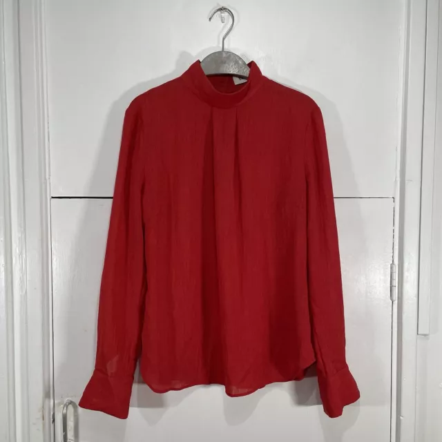 Cefinn Blouse Top Red Long Sleeve Size UK 14 US 10 EU 42 Women’s