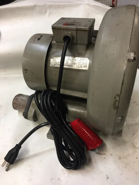 Regenerative Blower 115 volts 10 amps Used