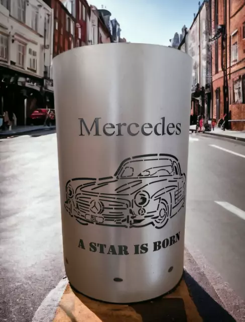 Feuertonne / Feuerkorb mit Motiv " Mercedes - A Star is born  "