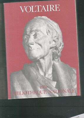 Voltaire Catalogue expo Bibliothèque Nationale 1979  bicentenaire de sa mort