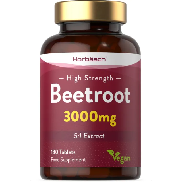 Beetroot Extract 3000mg | 180 Tablets | Nitric Oxide Superfood | By Horbaach