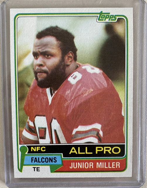 JUNIOR MILLER 1981 Topps 180 carte recrue Falcons / Nebraska