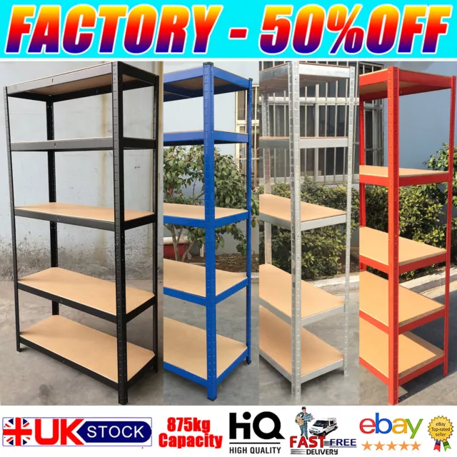 Garage Shelves Shelving 4/5 Tier Unit Racking Boltless Heavy Duty Storage Shelf