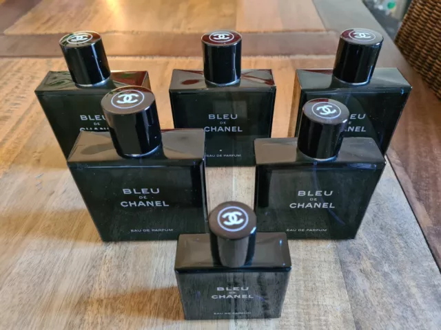 Lot de 6 Flacons Vide d'eau De Parfum BLEU DE CHANEL