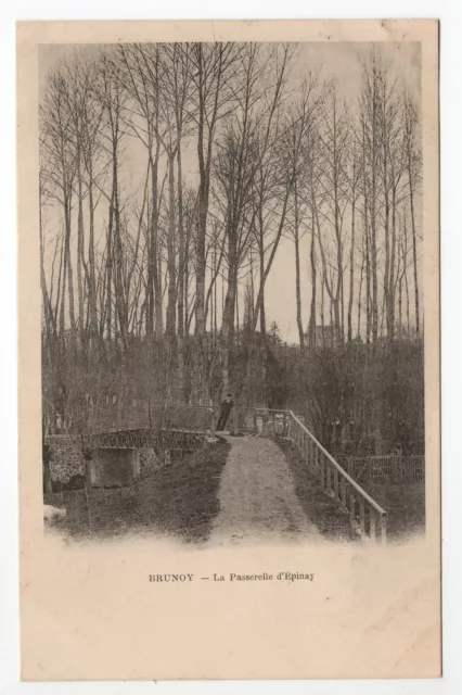 BRUNOY CPA 91 la passerelle d'EPINAY