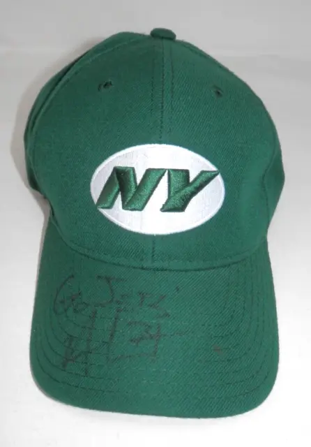 Reebok On Field NFL New York Jets SIGNED Hat • Green Strapback Cap