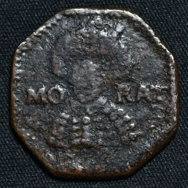 1667 Derbyshire, W.86, Derby, Luke Neyld, Turk's Head, Octagonal Halfpenny Token