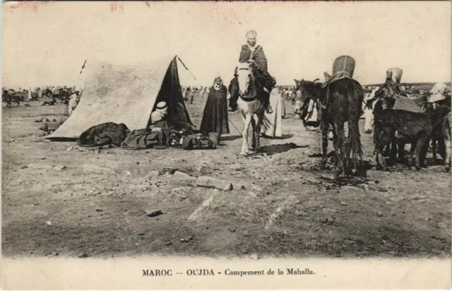 CPA AK MAROC OUDJDA Campement de la Mahalla (31162)