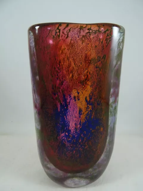 Stunning Vintage Kosta Boda Goran & Ann Warff  Art Glass Vase Sweden Signed