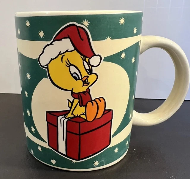 Warner Brothers Store Tweety Bird Christmas Mug 1994 Gwanny Kissin Santa Claus