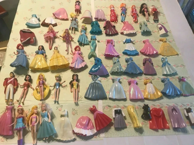 Polly Pocket Disney Princess Dolls Clothes and Accessories Lot