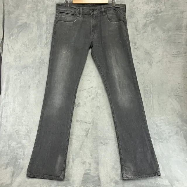 Jeans Levis 597 da uomo W32 L34 stivali bassi denim grigio stretch