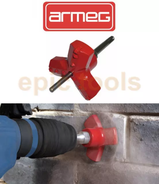 ARMEG EBS Tri-Cut Round Cutter SDS+ Drill, Electrical Socket Box In Brick/Block