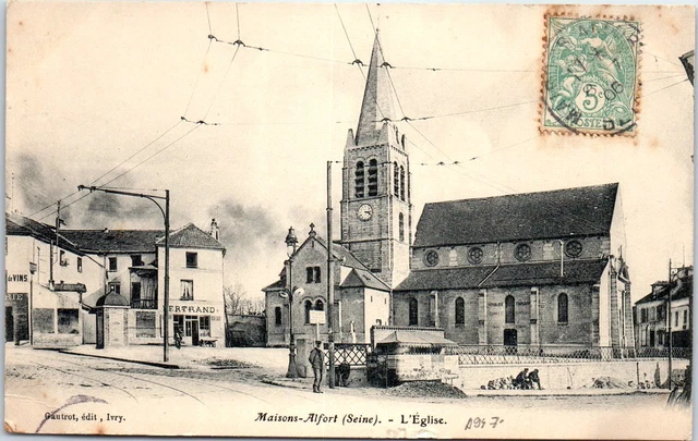 94 MAISONS ALFORT - l'eglise et place.