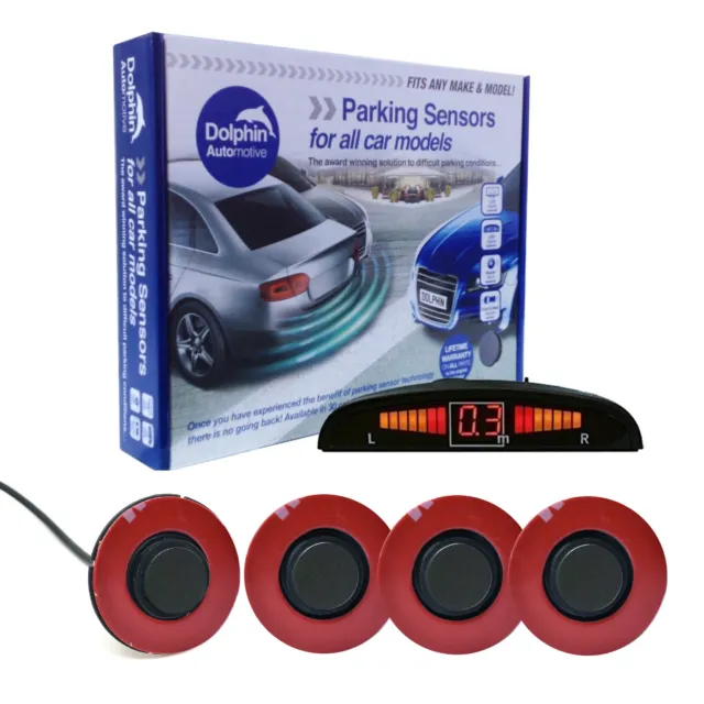 Flush Fit Universal Car Reversing Parking Sensors Reverse Park Iron Grey Display