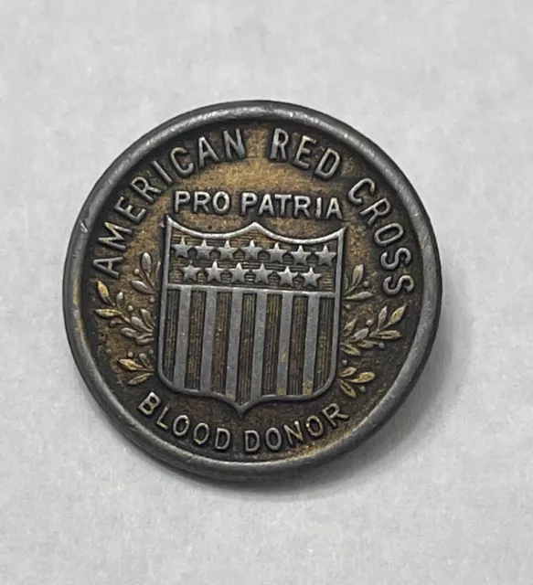 American Red Cross WW2 ERA Blood Donor Pro Patria Pin Badge