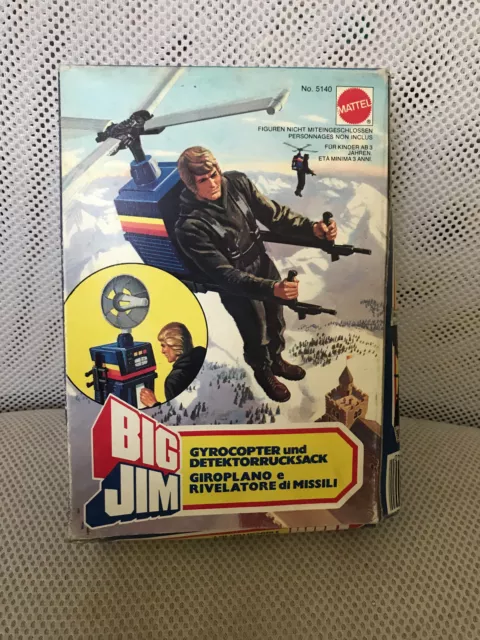 Mib Misb Moc Big Jim Mattel Gyrocopter & Detection Backpack Vintage # 5140