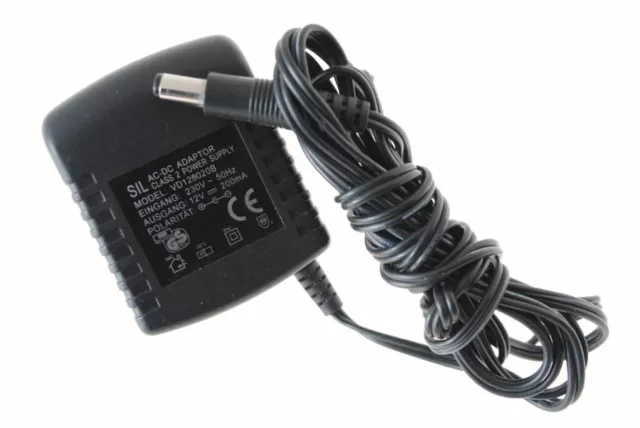 Original Netzteil SIL AC-DC ADAPTOR VD120020B Output:  12V 200mA