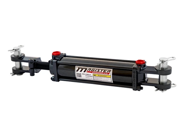 Magister Hydraulics Welded Double Acting Hydraulic Cylinder – 2.5" Bore X 16" Stroke, Clevis Ends