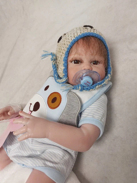NPK Pinky Reborn Doll - 48 cm Blue Dress Body Suit Edition ( NEW )