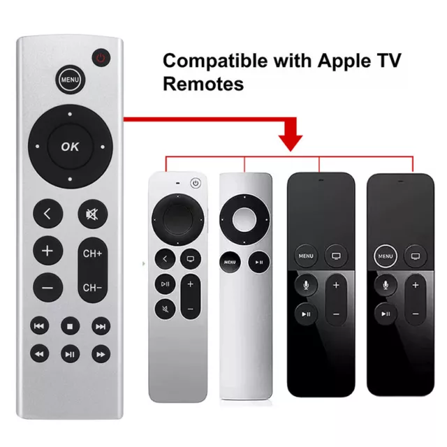 Universal Replacement Remote Fit For Apple TV Remote Control 4K/ HD WithoutVoice