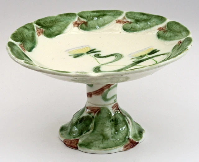Villeroy & Boch Art Nouveau Tubelined Floral Majolica Pottery Tazza