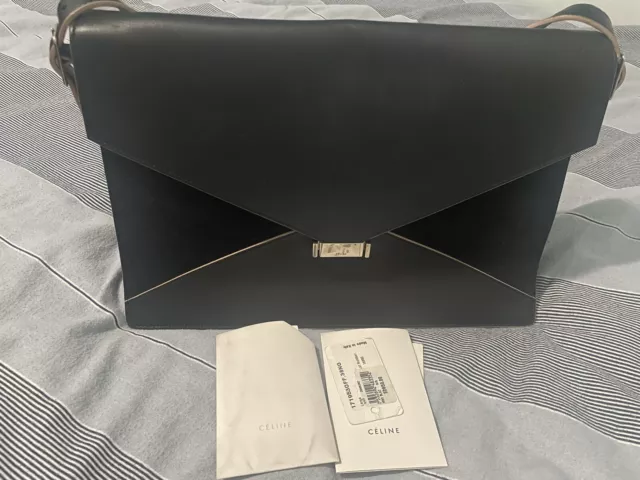 Celine Paris Diamond Clutch Leather Bag