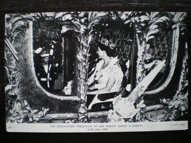 Postcard Rp Royalty The Coronation Procession Queen Elizabeth 1953