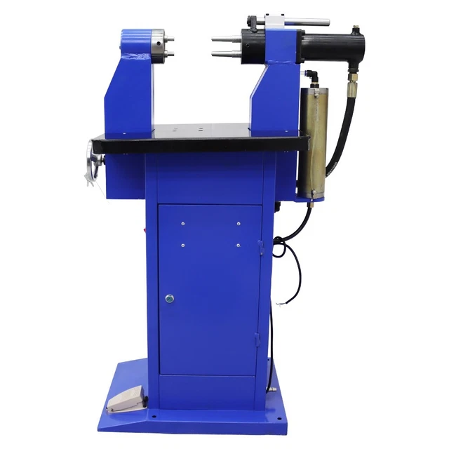 2Head Hydraulic Brake Pad Punching And Riveting Machine 110V 0.2-0.47"Rivet Dia.
