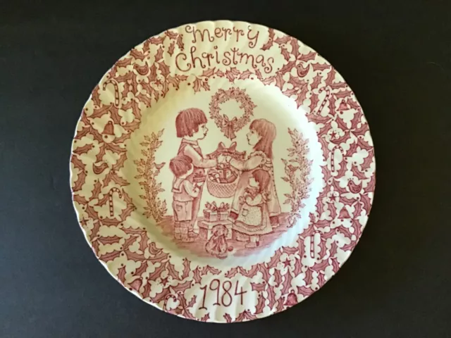 Annual Plate A Happy Holiday To You by Norma Sherman Brown 1984 Royal Crownford