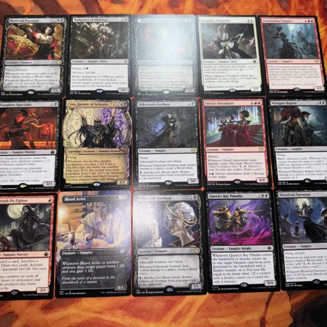 MTG *Vampire/ Commander / Legendary Lot; (New) Magic the Gathering card lot X15