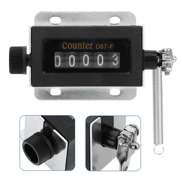 Contatore manuale meccanico D67 F a 5 ruote per uso industriale